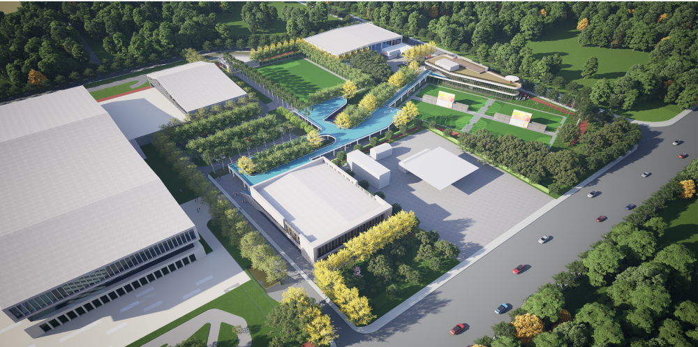 國慶攻堅(jiān)“不打烊”，漢南全民健身中心二期建設(shè)開啟“加速度”