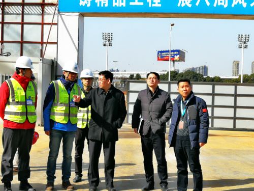 胡亞波調(diào)研體育中心軍運(yùn)會(huì)場館建設(shè)