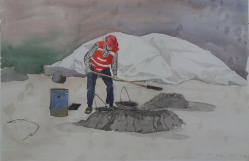 致敬軍運(yùn)勞動者 手繪最美奮斗人 華師美院學(xué)生為軍運(yùn)會建設(shè)者畫像(圖9) 致敬軍運(yùn)勞動者 手繪最美奮斗人 華師美院學(xué)生為軍運(yùn)會建設(shè)者畫像(圖9)