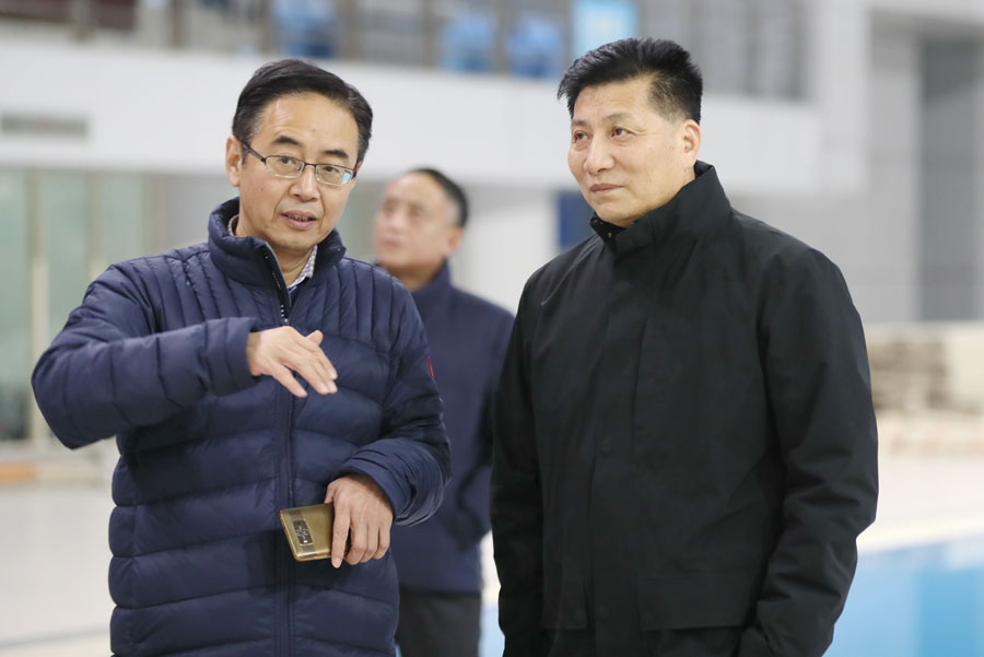 劉誓?？疾煳錆h體育中心 要求加強(qiáng)場館賽后利用(圖3)